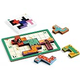 DJECO SoLogic Pentanimo, Kids Wooden Logic Game, Animal Puzzle | Creative Brain Teaser Activity, Fun for Family and Friends, Challenging Toy for Boys and Girls Ages 5 and Up