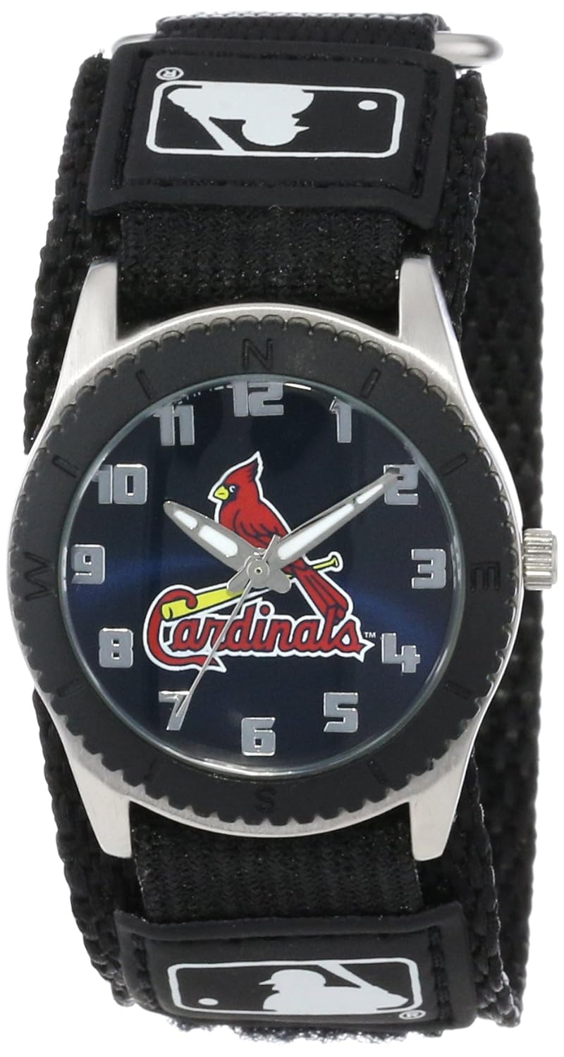 Game Time Men's 'Rookie' Quartz Metal and Nylon Casual Watch Color Black Model MLB ROB STL