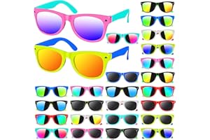 AGGKKY Kids Sunglasses Bulk, Neon Sunglasses with UV400 Protection for Boys & Girls