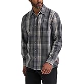 Wrangler Authentics Mens Men's Long Sleeve Plaid Woven Shirt