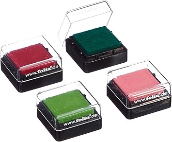 Folia 30171 - Set de 4 tampones de colores para sellos, 34 x 34 mm [Importado de Alemania] , Modelos/colores Surtidos, 1 Unidad: Amazon.es: Juguetes y juegos