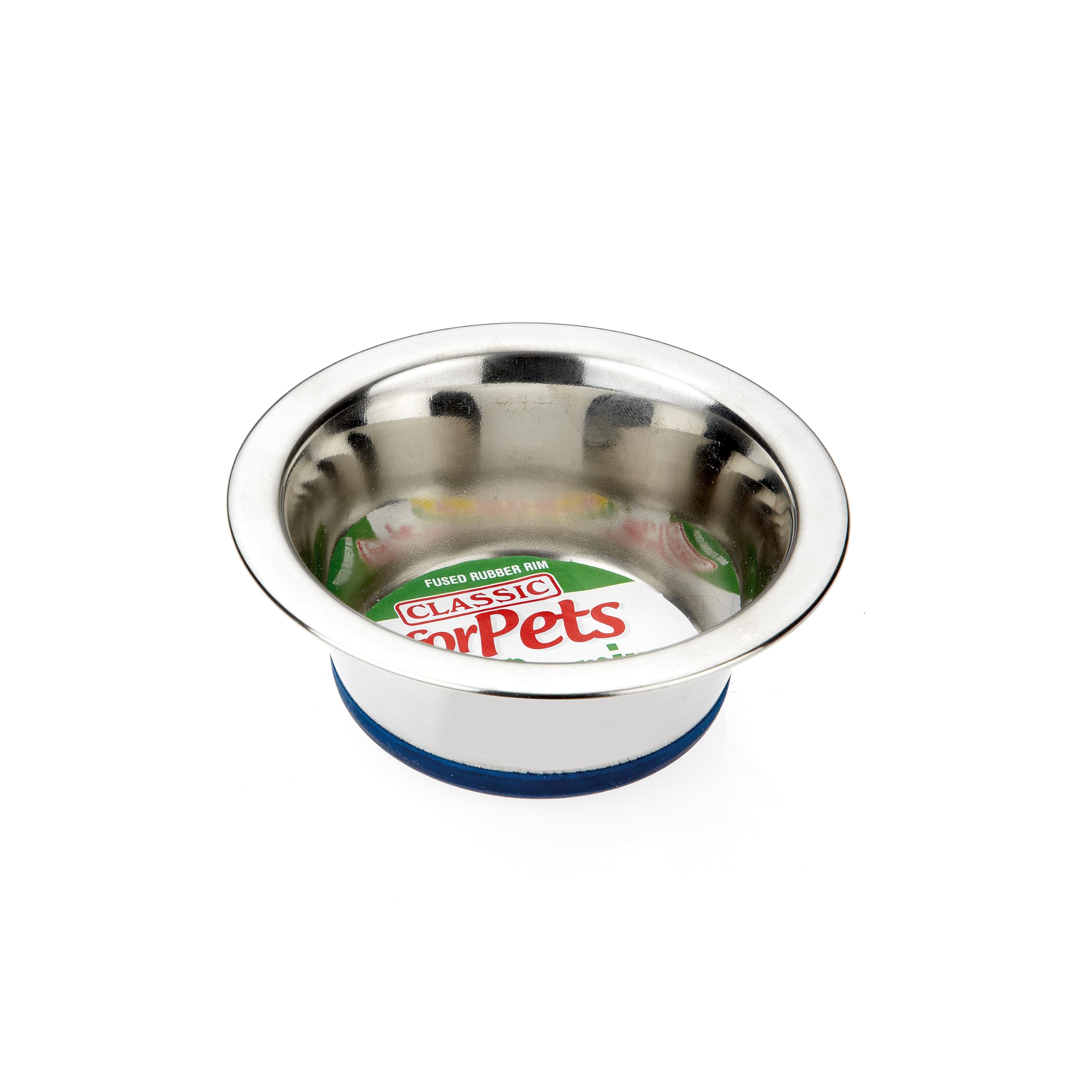 Classic Pet Products Non-Slip Stainless Steel Dish (400 ml - 135 mm, 5.25 inch Diameter Dog Bowl)