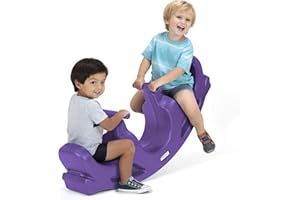 Simplay3 Rock and Roll Teeter Totter Seesaw - Rocking Fun for Two Toddlers or Kids Ages 18 Months to 5 Yrs- Purple, Made in U