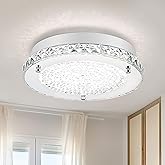 Lzawvm Crystal Ceiling Light Flush Mount Light Fixture Modern LED Ceiling Lamp for Foyer, Bedroom, Bathroom, Closet, Dimmable