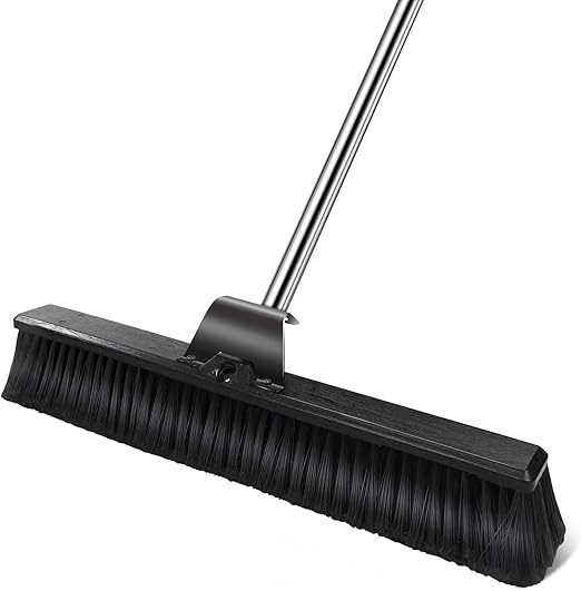 MASTERTOP 24" Push Broom Professional Outdoor Brooms with Stiff Bristles, Garage