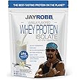 JAYROBB Whey Vanilla Isolate Protein Powder, Low Carb, Keto, Vegetarian, Gluten Free, Lactose Free, No Sugar Added, No Fat, No Soy, Nothing Artificial, Non-GMO, Best-Tasting (24 oz) Grass-Fed