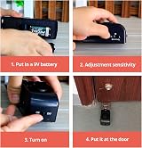 Fuers 2 Pack Door Stop Alarm Portable Wedge Security Stopper 125dB Siren view 8