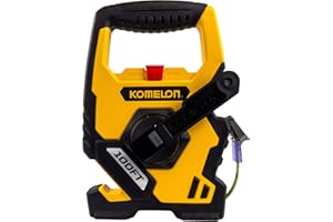 Komelon N9100 Open Reel Steel Tape Measure, 100-Feet, Yellow