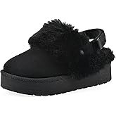 White Mountain Kids Girls' Londyn Slingback Faux Fur Slipper Clog