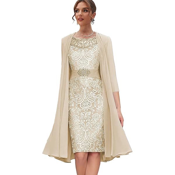 Amazon.com: 1/2 Long Sleeve Jacket Dresses for Women Lace Wedding Jackets  for Bride Ivory 2 : Clothing, Shoes & Jewelry
