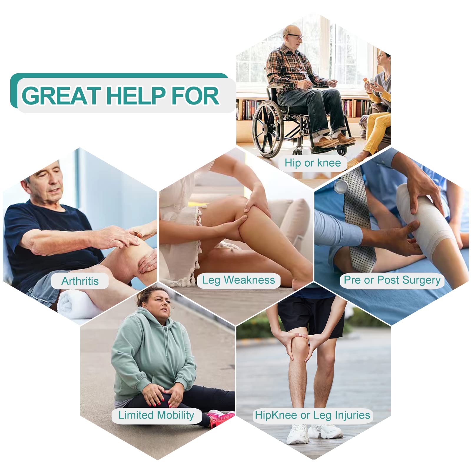 42 Inch Long Leg Lifter,Leg Strap with Large Foot Loop,Leg Lifter After Hip Replacement for Hip Kit for Seniors,Knee Replacement Recovery Aids