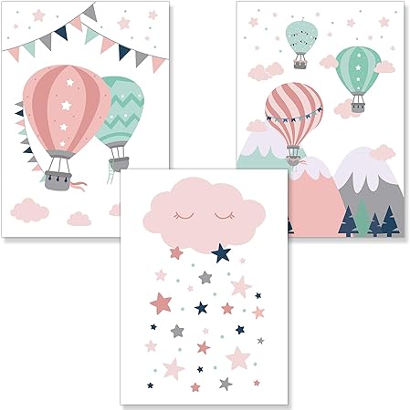 Premyo 3 Affiche Decoration Murale Decoration Chambre Bebe Fille Montgolfiere Nuage Rose Papier Epais Format Amazon Fr Bebes Puericulture Premyo 3 Affiche Decoration Murale Decoration Chambre Bebe Fille Montgolfiere Nuage Rose Papier Epais Format Amazon Fr Bebes Puericulture