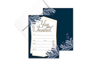 Stonehouse Collection | You Are Invited Formal Fill-in Party Invitations With Envelopes | 25 Invites & Envelopes | Wedding, B