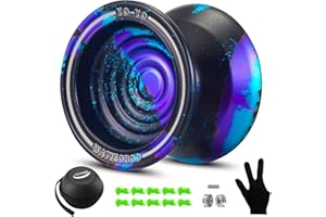 WATIEOBOO Unresponsive Metal yoyo Professional, Replacement Responsive Ball Bearing yoyo for Kids Beginners, Professional Trick Yo yo for Adults with Bag, Glove and 10 Yoyo Strings