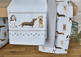 Cooksmart Curious Dogs Set of 3 Tea Towels Kitchen Absorbent Durable Home Decor view 2