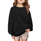 Arshiner Girls Oversized Striped Crewneck Sweatshirt Long Sleeve Color Block Pullover Tops Fall Casual Clothes 5-14 Years