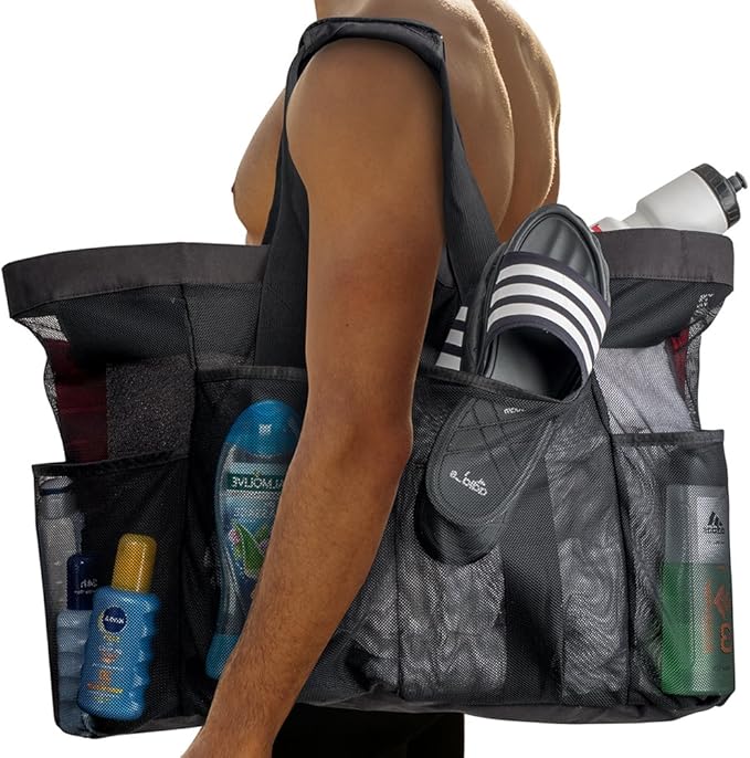 Extra Large Beach Bags and Totes / 30" XXL Mesh Tote Bag with Pockets