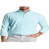 Peter Millar Perth Sugar Stripe Performance Quarter-Zip - Cabana Blue