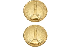 Smith & Warren Single Fire Lieutenant Bugle On Round Disc Collar Brass Rank Insignia Gold Finish Fire Uniform Pin