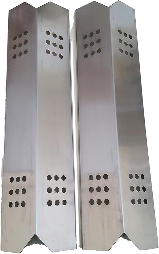 Amazon Com Set Of Two Stainless Steel Heat Plates For Gas Grill