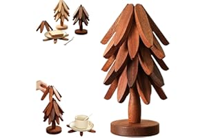 Tree Shape Foldable Trivet Set, Christmas Tree Design Hot Pot Holder for Dishes Bowls, Space-Saving Kitchen Trivet