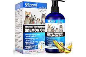 Fish Oil for Dogs,Omega 3 Salmon Oil for Pet's Skin and Coat,Natural EPA + DHA Fatty Acids for Joint Function, Immune & Heart