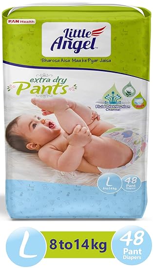 Little Angel Baby Diaper Pants, Large - 48 Count