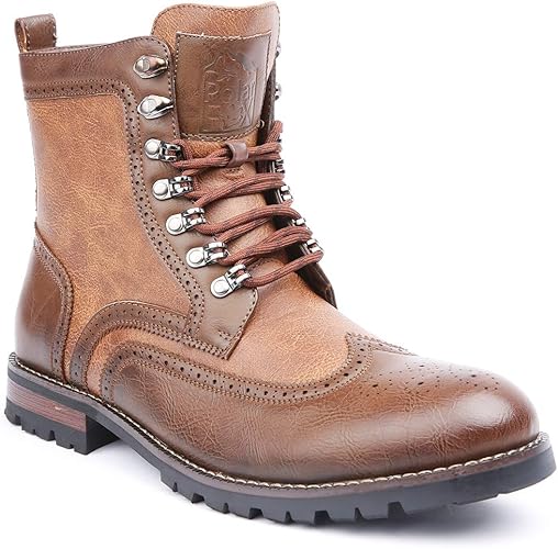 wingtip steel toe boots