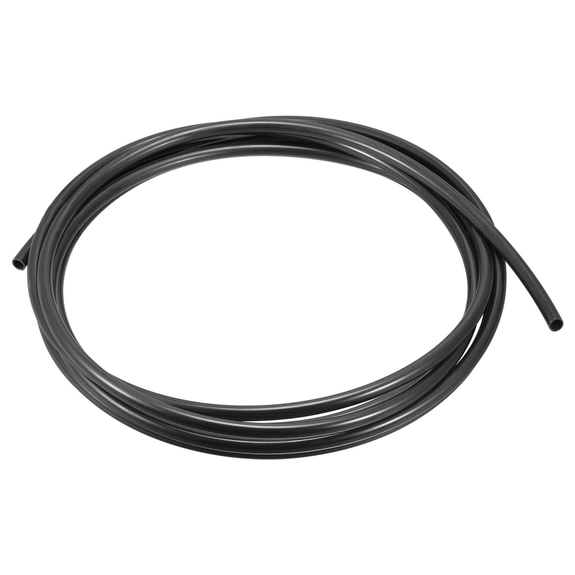 sourcing map Pneumatic Tubing Air Brake Hose Air Line Nylon Tube Pipe 8mmID x 10mmOD x 5m Black