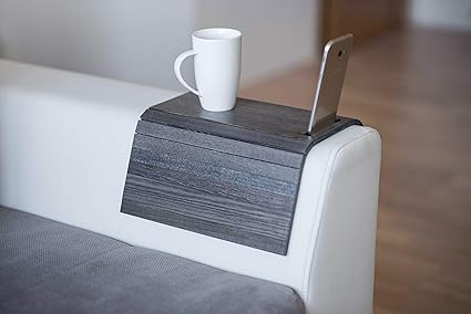 Armlehnenschoner aus Holz, Sofa-Ablage, Untersetzer, Sofa-Tablett, Handyhalterung Farbe 4