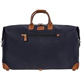 Bric&rsquo;s LIFE Cargo Duffel Bag, Luxury Travel Weekender with Water-Resistant Faux Suede and Leather Details &ndash; 22 Inch, Blue