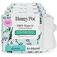 The Honey Pot Company - 64ct - Herbal Pads for Women - Super w/Wings - Infused w/Essential Oils for Cooling Effect, Organic Cotton Cover, & Ultra-Absorbent Pulp Core - Feminine Care - FSA & HSA
