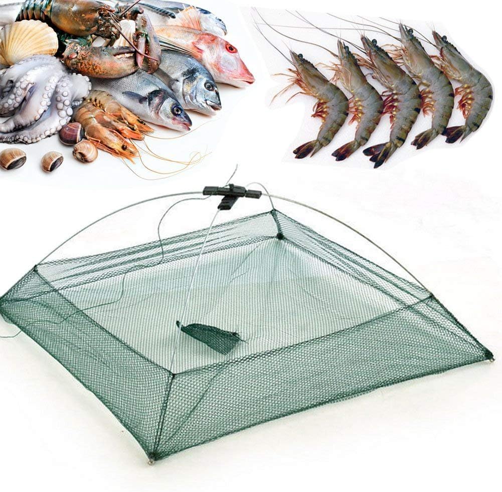 Hofumix Fishing Net Foldable Mesh Baits Trap Umbrella Cast Dip Net