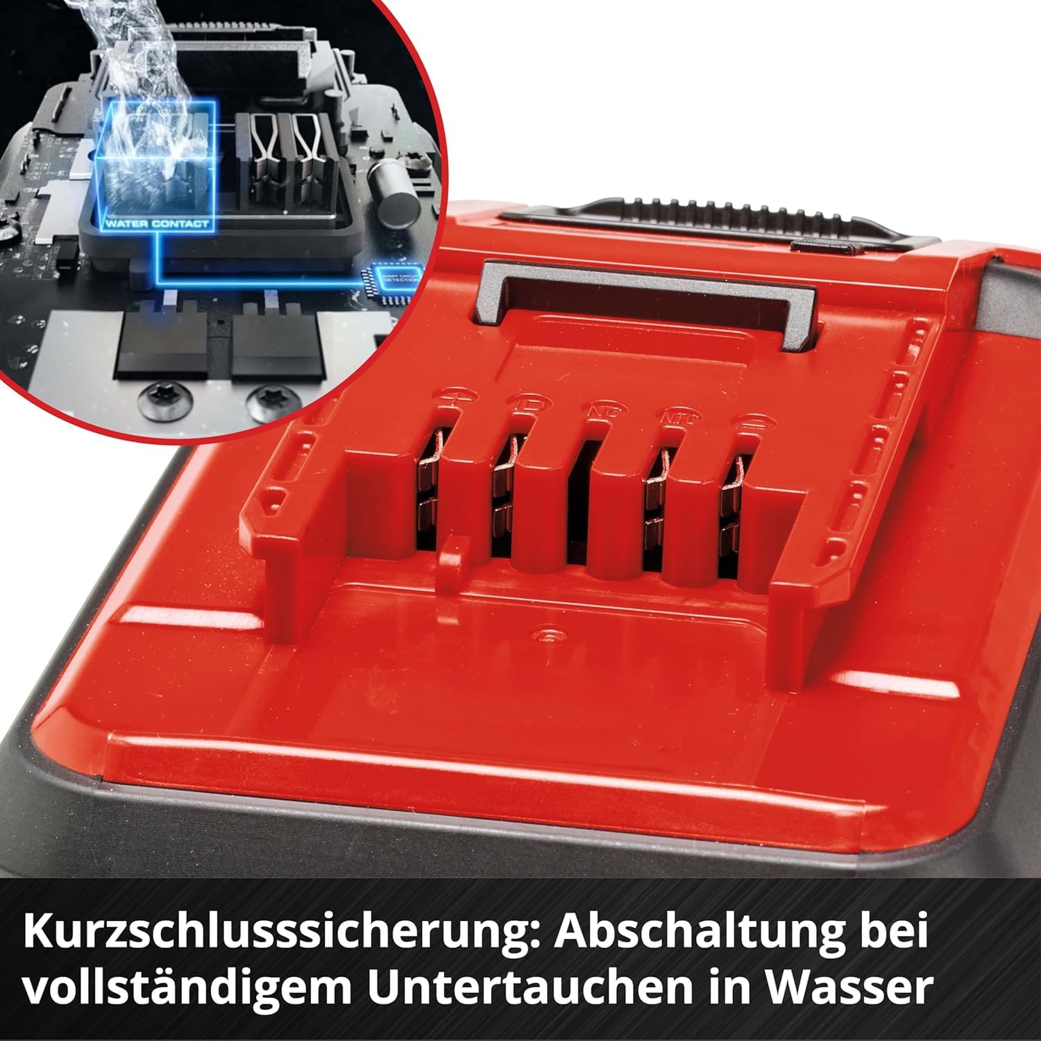 Original Einhell 18V 3,0 Ah Sealed Power X-Change Plus (18 V Akku, Wasser- & staubgeschützt, Schutzklasse IP57, universell verwendbar für alle PXC-Geräte, ohne Ladegerät) 8