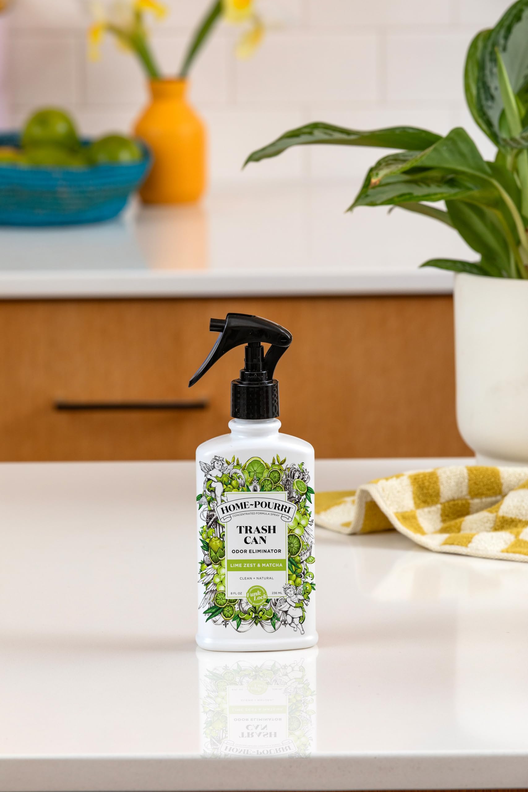 Home-Pourri Trash Can Odor Freshener, 8 Fl Oz - Lime Zest and Matcha