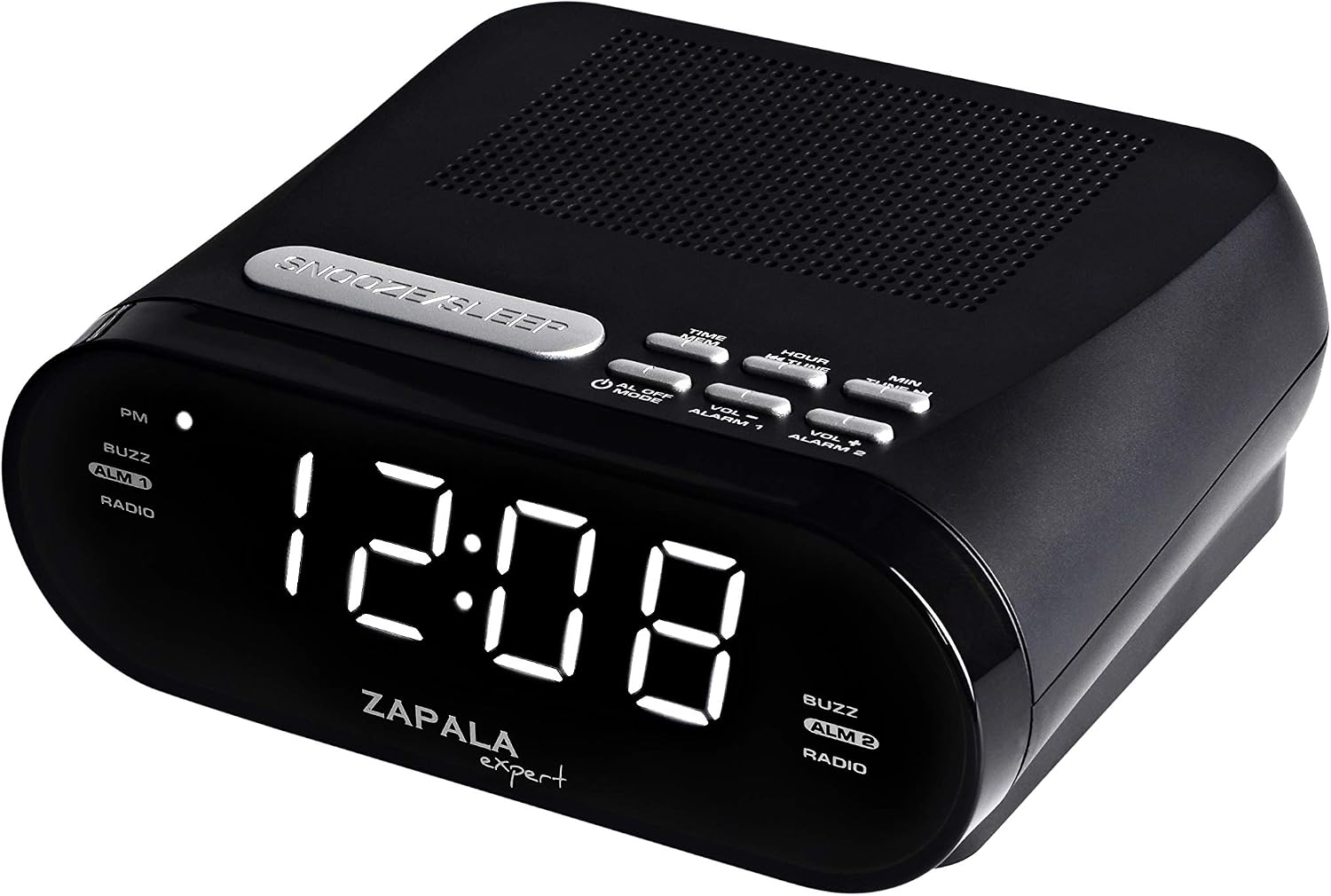 ZAPALA Expert Wake-Up Alarm Clock with Radio for Bedside or Kitchen Dual Alarm, Sleep & Snooze Function - Image 3