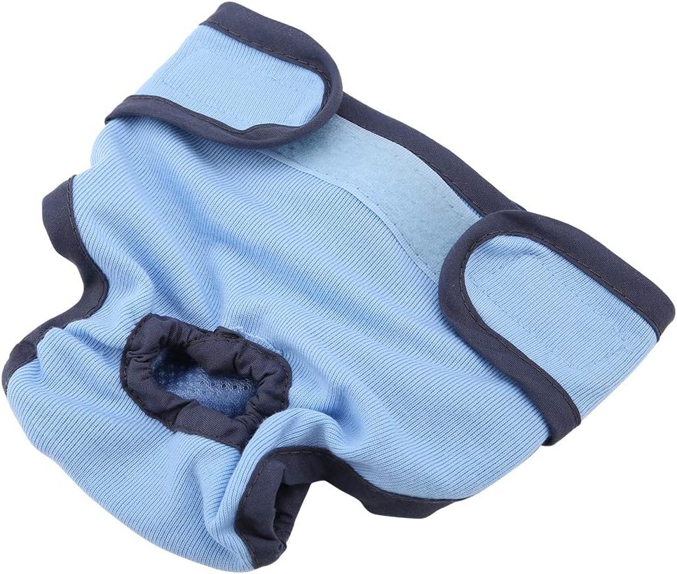 Oumefar Reusable Dog Physiological Pant Female Dog Underwear Pet Sanitary Diaper Sanitary Shorts Panties for Female and Male Dog(M-Blue) Dog Clothing - Image 5