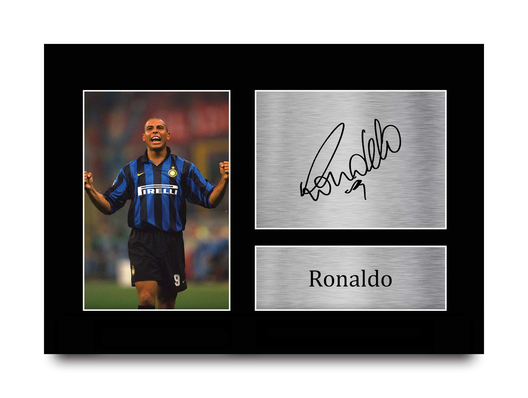 HWC Trading A4 Ronaldo Inter Milan Gifts Printed Signed Autograph Picture for Football Fans and Supporters