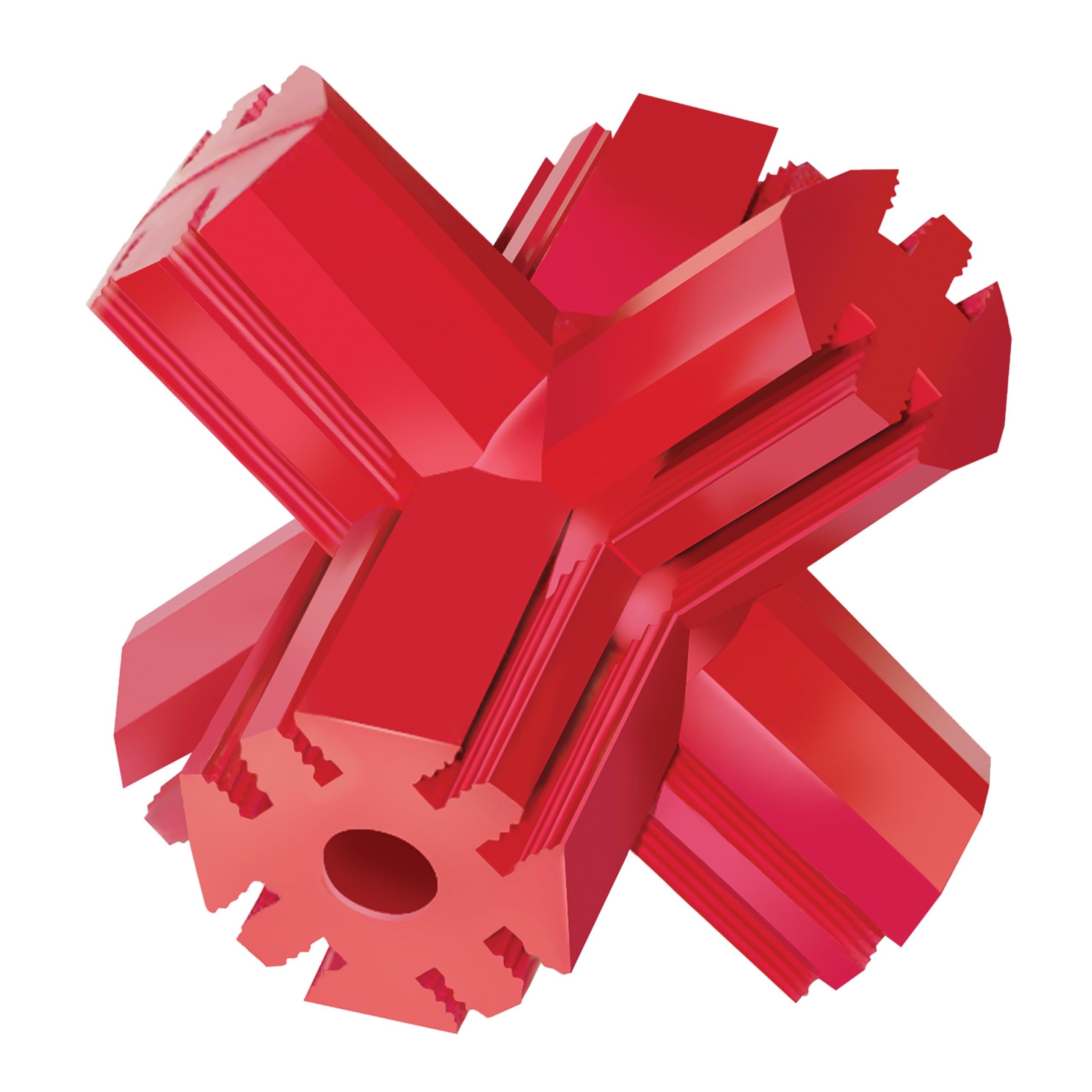 KONG Jump'N Jack - Dog Toy for Chewing & Dental Health - Made of Natural Rubber - For Large Dogs