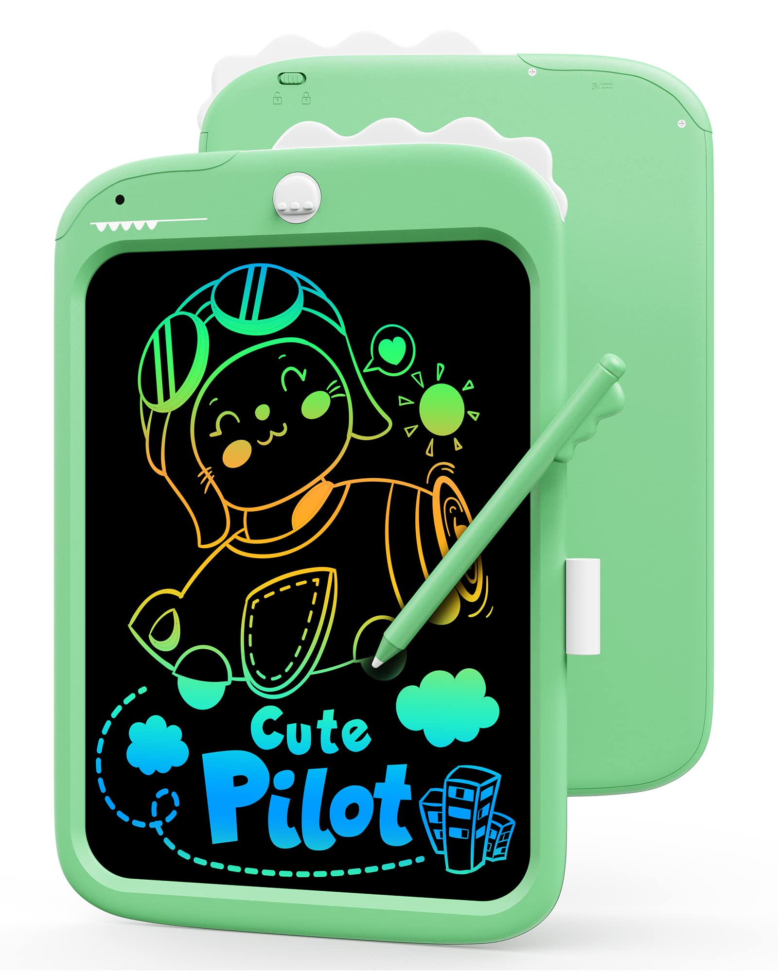 KOKODI Kids Toys for 3 4 5 6 Years Old Boys Dinosaurs Gifts, 10 Inch LCD Writing Tablet Children Drawing Board, Birthday Gift Educational, Doodle Scribbler Pad Colorful Waterproof Travel