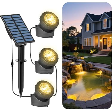 Lámpara de energía Solar para decoración, luz LED brillante para fuente Lámpara de energía Solar para decoración, luz LED brillante para fuente