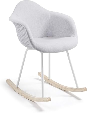 Kave Home Chaise à Bascule Kevya Tapissé Avec Patins En Bois