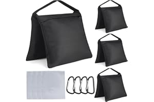 CTWWFS 4 Packs Sandbag Weight Bags with Slider Bags for Light Stands, Video Stand, Backdrop Stand, Photo Tripod, Canopy, Pop up Tent, Umbrella Base, Fishing Chair, Picnic Table