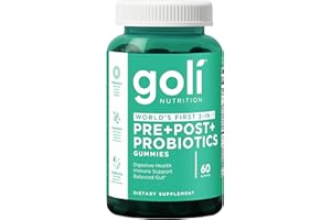 Goli Pre Pro Postbiotic Gummies - Worlds First 3-in-1 Formula with DE111 Probiotics, XOS Prebiotics, MCC1849 Postbiotics - Vegan, Non-GMO, Gluten-Free