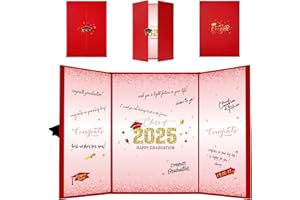 Plauthus Red Graduation Decorations, Graduation Guest Book 2025, Class of 2025 Graduation Book to Sign, Congrats Grad Party Signature Board for High School College Graduation Gifts