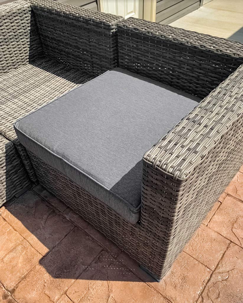 loveseat patio set on Patio Lawn Garden Stellahome Outdoor Wicker Furniture Patio Loveseat No Assembly All Weather Rattan Sofa Chairs Backyard Furniture Set W Free 2 Toss Pillows Patio Furniture Sets