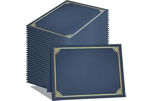GNL Certificate Holders - 50 Packs Navy Blue Diploma Holders, Certificate Covers with Gold Foil Border, for Letter Size 8.5 x 11 Certificate Paper, Award, Graduation, Documents
