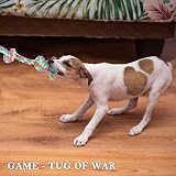 Aitmexcn Dog Rope Toys 37 Inch Five Knots Indestructible Chew Tug Toy view 7