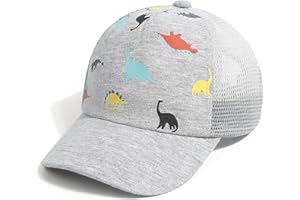 Hpegny Toddler Baseball hat Baby Cap Sun hat Printed Dinosaur Motif Kids Boys Girls Age 0-8T