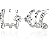 IMBOS Earrings for Women Trendy 14K Gold Stud Earrings Claw Earring Dainty Simple Minimalist Gold Earring Hypoallergenic Jewelry for Women Gifts